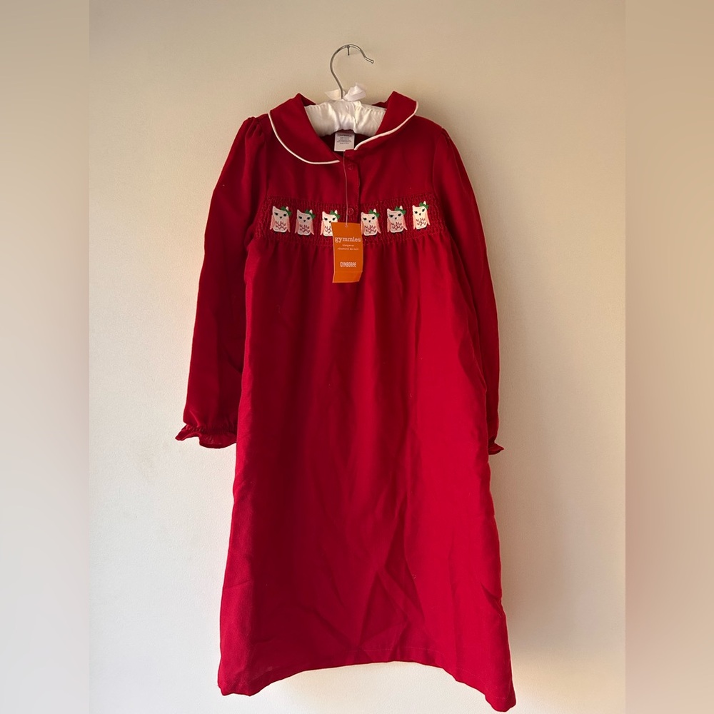 NWT! Gymboree Smocked Owl Christmas Pajamas.